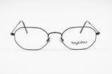 Byblos 625 3167 Vintage Octagonal frame eyeglass deep metallic blue, Made in italy 90s, New Old Stock