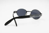 SEVENTH STREET By Safilo Oval Sunglasses, metal & acetate gunmetal tone Made in Italy, New Old Stock 1990s