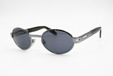 SEVENTH STREET By Safilo Oval Sunglasses, metal & acetate gunmetal tone Made in Italy, New Old Stock 1990s