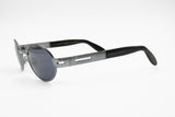 SEVENTH STREET By Safilo Oval Sunglasses, metal & acetate gunmetal tone Made in Italy, New Old Stock 1990s