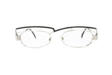 Modern design flat top oval frame NEOSTYLE mod. Holiday black & silver // Uncommon and hype eyewear made in Germany // Vintage funky 1980s