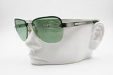 Byblos Vintage 90s Sunglasses mod. B 721-S green lenses, Bug eye oval lenses, Deadstock 1990s