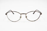Genny 657 5287 Made in Italy Women eyeglass eyewear frame, Metallic bronze tone, New Old Stock 90s