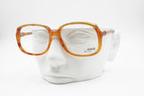 INDO Boutique oversize squared-rectangular Eyeglass-Sunglasses Frame, Caramel & Golden eyebrows, New Old Stock 1970s
