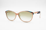 Iconic SAFILO ARLECCHINO sunglasses pale pink with white inner, shaded green lenses, New Old Stock