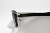 Equipe Vista Italian Vintage sunglasses round panto with bridge, black & Gold, New Old Stock 1980s