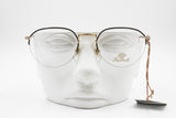 Vintage Façonnable Mod. Donna col. 717 51-19 semi rimless frame golden & black, Hand made in France, New Old Stock