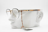 Vintage Façonnable Mod. Donna col. 717 51-19 semi rimless frame golden & black, Hand made in France, New Old Stock