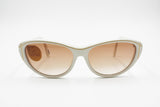 ZEISS West Germany Vintage White cat eye sunglasses, golden holes, Rockabilly luxury style, New Old Stock 80s