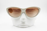 ZEISS West Germany Vintage White cat eye sunglasses, golden holes, Rockabilly luxury style, New Old Stock 80s