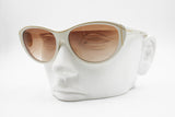 ZEISS West Germany Vintage White cat eye sunglasses, golden holes, Rockabilly luxury style, New Old Stock 80s
