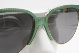 STING collection by AK Vintage Sunglasses green & golden braided, Round cat eye sunglasses, New Old Stock 1970s