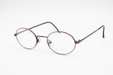 Violet Metallized Aged effect, Oval eyeglass frame full rimmed BIG APPLE made in Italy, New Old Stock 1990s