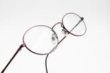 Violet Metallized Aged effect, Oval eyeglass frame full rimmed BIG APPLE made in Italy, New Old Stock 1990s