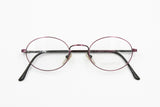Violet Metallized Aged effect, Oval eyeglass frame full rimmed BIG APPLE made in Italy, New Old Stock 1990s