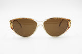 Paco Rabanne Paris PR 554 Vintage NOS sunglasses, womens sunglasses brown lenses, New Old Stock 1980s