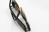 Atelier Gabrielli mod. 134 handmade Vintage Italian Sunglasses wayfarer strass, Golden metal womens, New Old Stock 1970s