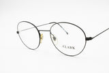 Clark by Trevi 720 48-18 black round eyeglass frame slim metal, Vintage New old Stock 1980s