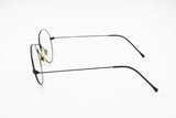 Clark by Trevi 720 48-18 black round eyeglass frame slim metal, Vintage New old Stock 1980s