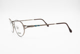 Genny 675 5283 Vintage women eyeglass frame oval rims, lapis lazuli oval details, New Old Stock 1980s