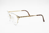 Paloma Picasso Made in Austria 3838 42 Vintage elegant Eyeglasses frame, Silver & Golden pyramids, New Old Stock 1980s