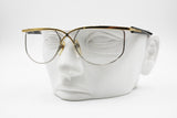 PILAR CRESPI 683 Vintage eyewear frame crisscross bar, Golden reflective & Silver, New Old Stock 80s