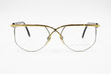 PILAR CRESPI 683 Vintage eyewear frame crisscross bar, Golden reflective & Silver, New Old Stock 80s