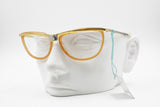 LINO VENEZIANI mod. LV 767/2 - 55 womens elegant frame eyeglasses, Caramel Golden Silver, New Old Stock 1980s