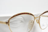 Paloma Picasso 3844 41 Made in Austria, Vintage rare eyewear frame, Oval Golden hot tones brows, New Old Stock 1980s
