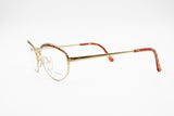 Paloma Picasso 3844 41 Made in Austria, Vintage rare eyewear frame, Oval Golden hot tones brows, New Old Stock 1980s