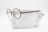 EGOS eyewear frame made in Italy, crazy violet dappled metallized color, Round women frame, New Old Stock 1980s