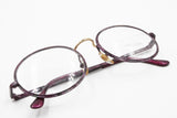 EGOS eyewear frame made in Italy, crazy violet dappled metallized color, Round women frame, New Old Stock 1980s