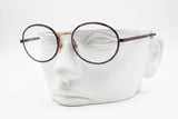 EGOS eyewear frame made in Italy, crazy violet dappled metallized color, Round women frame, New Old Stock 1980s
