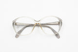 Rodenstock mod. Carola Little women frame glasses semitransparent gray, white pearl, glittered, New Old Stock 1970s