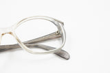 Rodenstock mod. Carola Little women frame glasses semitransparent gray, white pearl, glittered, New Old Stock 1970s