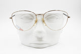 Filos Italian Vintage frame eyeglasses, Golden & Black covered acetate arms, Men Women frames, New Old Stock 80s