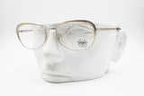 Luxottica NOS women eyeglass frame, Littel ovalized rims Golden & Metal colors, New Old Stock 1990s