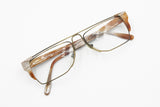 Mila Schön eyeglasses frame Modern Modernist, flat top aged effect, New Old Stock 1980s