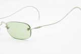 Hipster Sunglasses Green lenses & frame little spectacles, FORNARINA mod. Peggy 85, Deadstock New