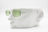 Hipster Sunglasses Green lenses & frame little spectacles, FORNARINA mod. Peggy 85, Deadstock New