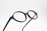 FOVES Italian brand eyeglass, Oval rims deep blue acetate, smart casual model, New Old Stock 1980s