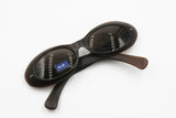Blue Bay by Safilo Oval cat eye sunglasses, Deep brown acetate, Kurt Cobain style, New Old Stock 1990s