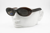 Blue Bay by Safilo Oval cat eye sunglasses, Deep brown acetate, Kurt Cobain style, New Old Stock 1990s