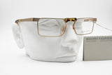 Geometric havana eyeglass frame Augusto Valentini made in Italy, New Old Stock 1980s