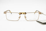 Geometric havana eyeglass frame Augusto Valentini made in Italy, New Old Stock 1980s
