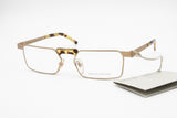 Geometric havana eyeglass frame Augusto Valentini made in Italy, New Old Stock 1980s