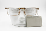 Geometric havana eyeglass frame Augusto Valentini made in Italy, New Old Stock 1980s