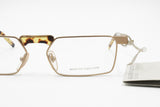 Geometric havana eyeglass frame Augusto Valentini made in Italy, New Old Stock 1980s