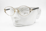 Genny 589 5007 Women Vintage Eyeglasses frame, Golden & Black designer temples, New Old Stock 1980s
