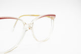 Vintage 70s LOZZA mod. Monica women eyeglass frame clear acetate & pink pastel tone, New Old Stock 1970s